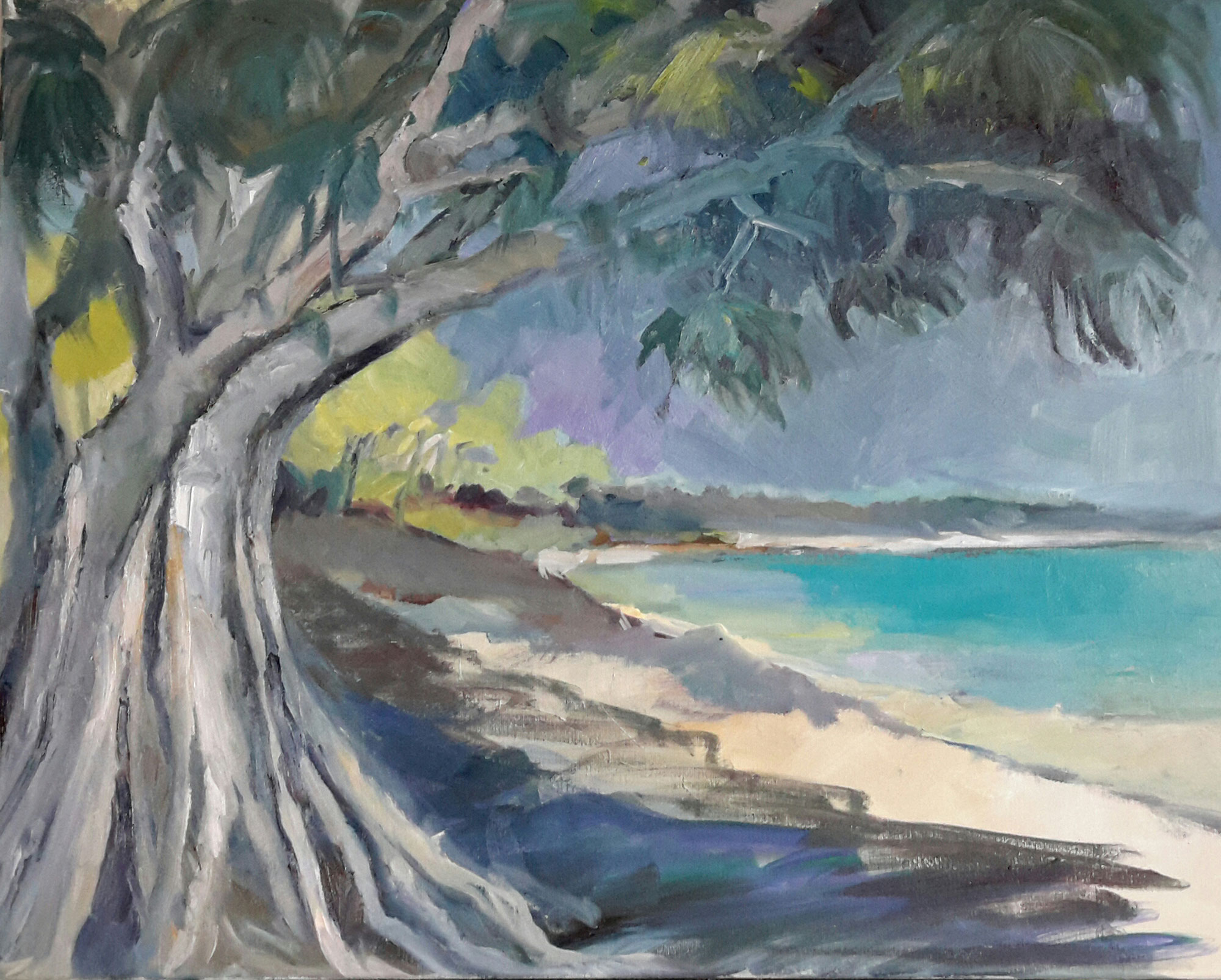 Anne Ricard - Byron Bay - Huile 65 x 92 cm
